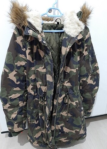 s Beden haki Renk H&M parka mont