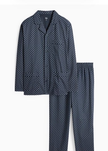 Gri Puantiyeli Erkek Pijama Takımı - Görsel 3