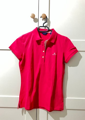 Kız Çocuk fuşya Polo Yaka Tişört - Görsel 2