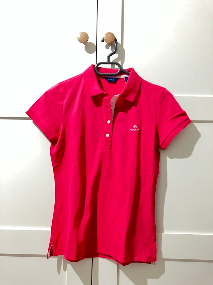 Kız Çocuk fuşya Polo Yaka Tişört - Görsel 2