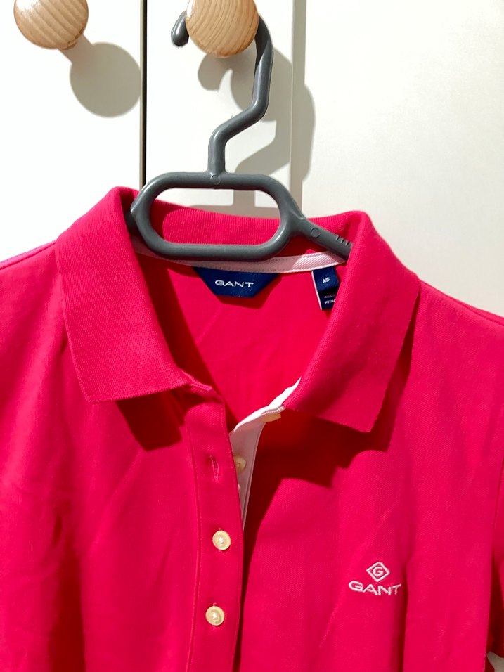 Kız Çocuk fuşya Polo Yaka Tişört - Görsel 3