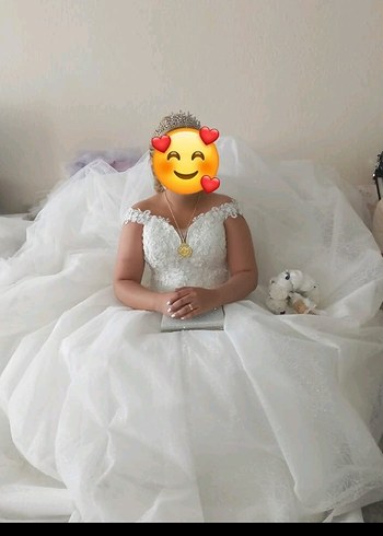 Acil satılık Straplez Prenses Model Beyaz Gelinlik - Görsel 2