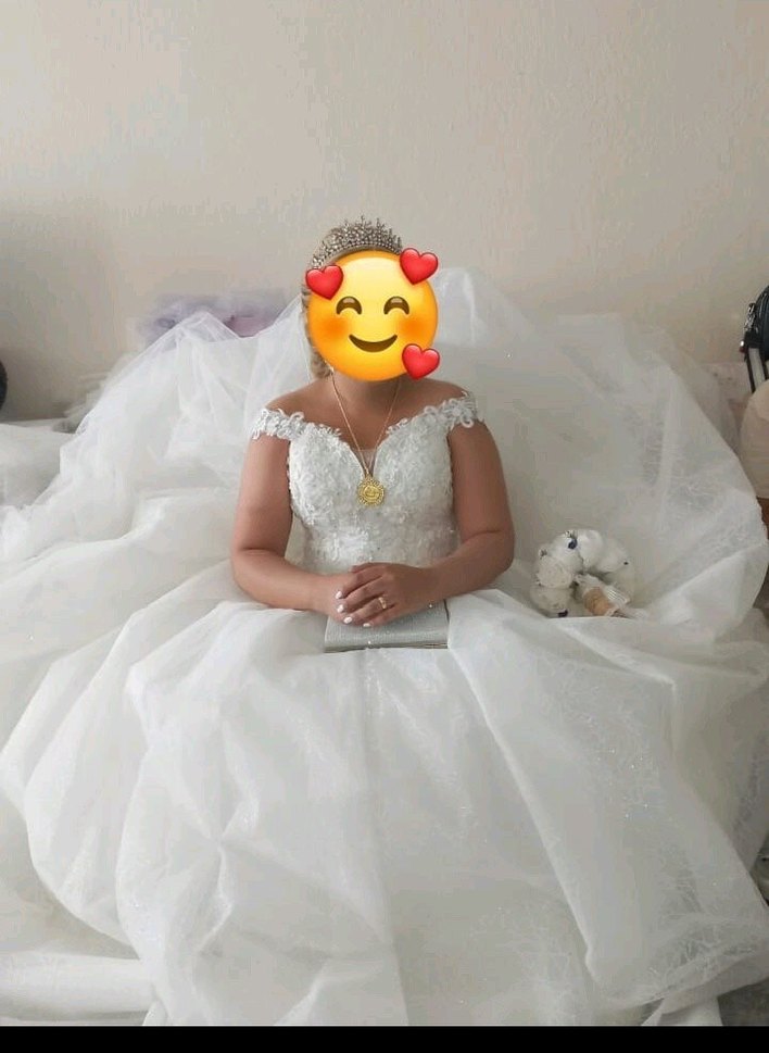 Acil satılık Straplez Prenses Model Beyaz Gelinlik - Görsel 2