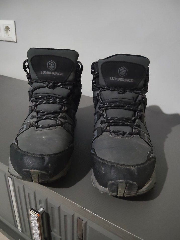 Gri Erkek Spor Botları, Tokalı, Sokak Stili - Görsel 3