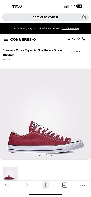 Converse Converse bordo