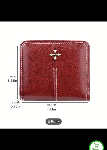 Bordo gotik cüzdan vintage