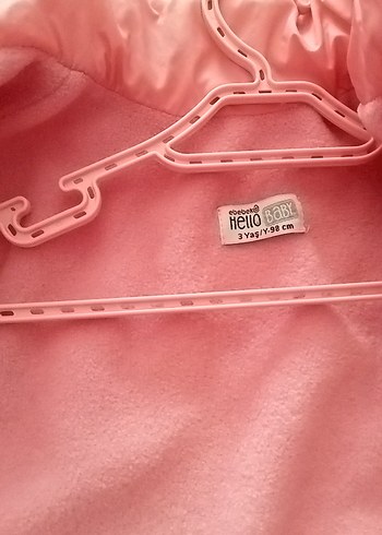 Kız Çocuk Pembe Kapüşonlu Fermuarlı Mont - Görsel 2