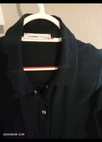 LCW Düğmeli Siyah Kadın Uzun elbise - Görsel 2