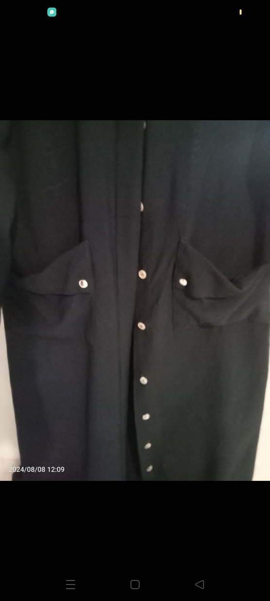 LCW Düğmeli Siyah Kadın Uzun elbise - Görsel 3