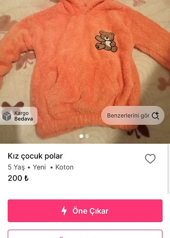 Kız Çocuk Polar Kapüşonlu