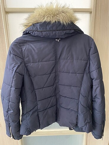 xs Beden lacivert Renk Bershka Lacivert Kısa Mont