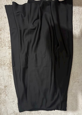 Drapeli Parlak Siyah etek SATEN - Görsel 3