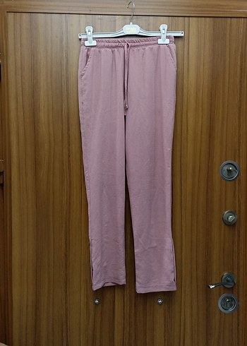 çocuk Pudra Rengi Rahat Kesim Kumaş Pantolon - Görsel 2