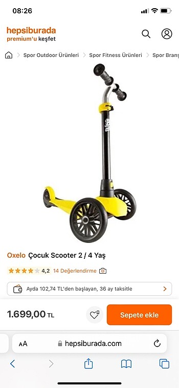 Decathlon Scooter yeni