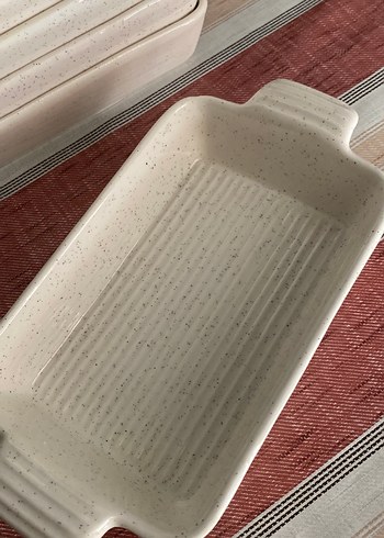 Beyaz Seramik Fırın Tepsisi