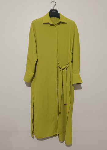 Sarı (Yağ yeşili) Uzun Kollu Kadın Tunik - Görsel 2