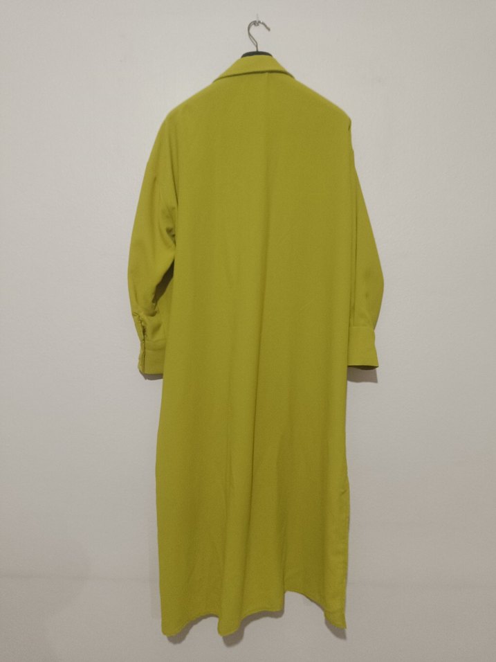 Sarı (Yağ yeşili) Uzun Kollu Kadın Tunik - Görsel 3