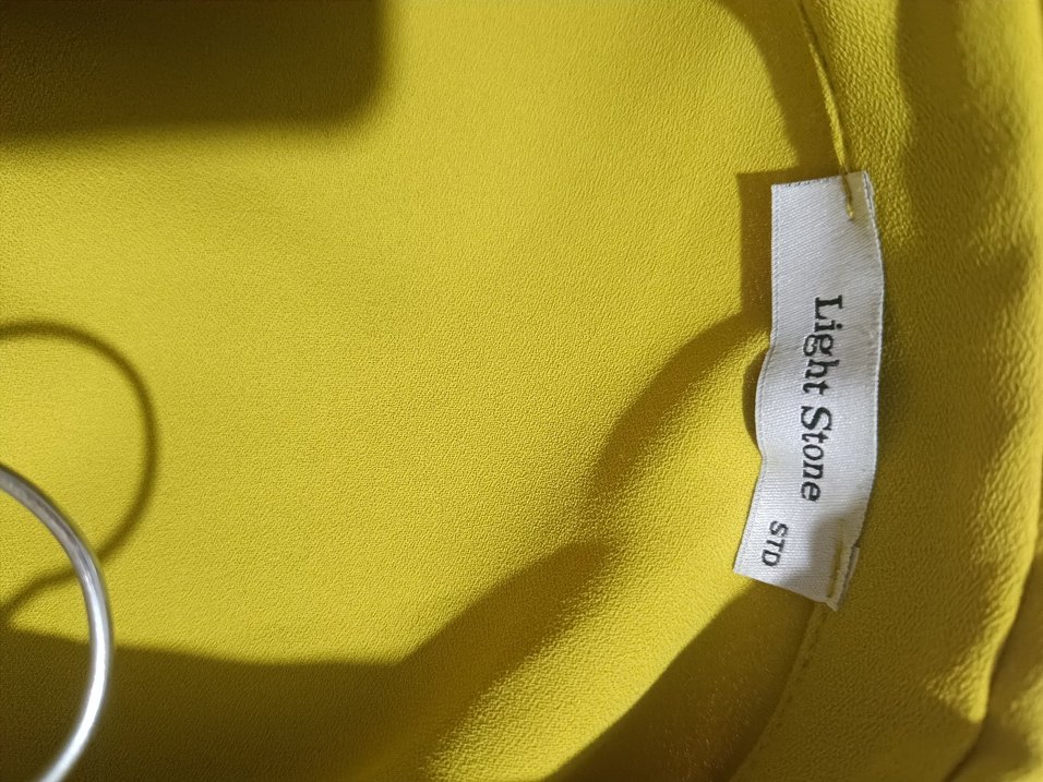 Sarı (Yağ yeşili) Uzun Kollu Kadın Tunik - Görsel 4