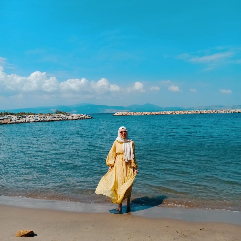 Sarı Bohem Uzun Elbise - Görsel 2