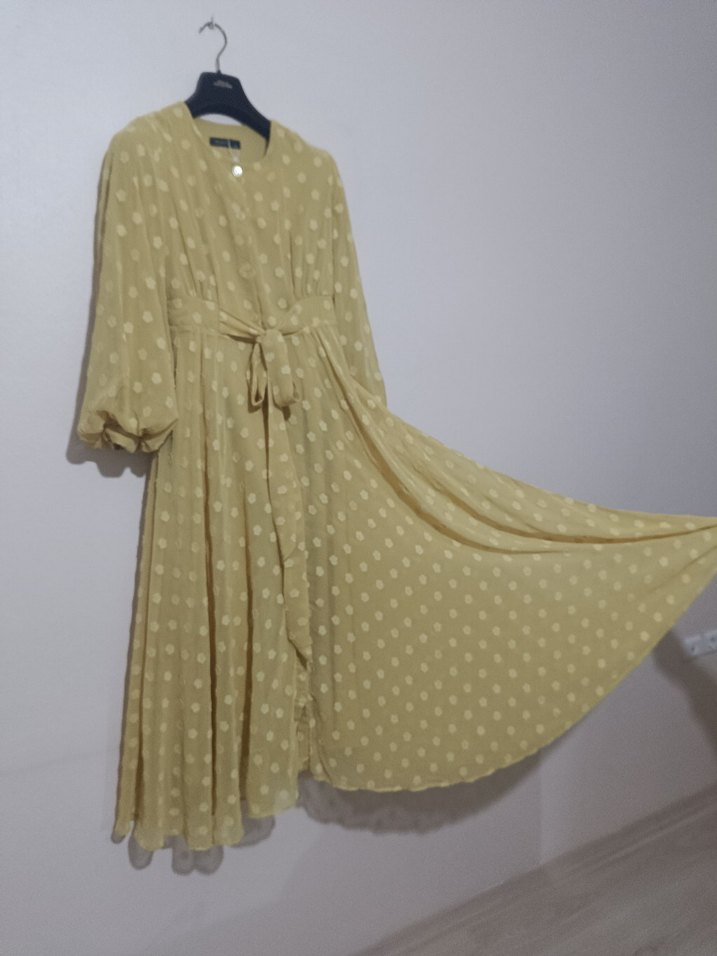 Sarı Bohem Uzun Elbise - Görsel 3