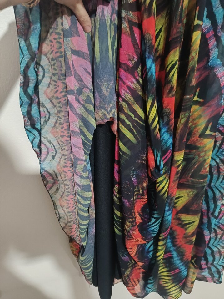 Uzun Çok Renkli Bohem Desenli Etek - Görsel 4