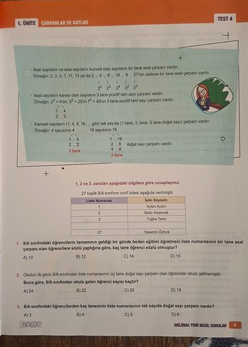  Beden Fenomen 8A Matematik Soru Bankası