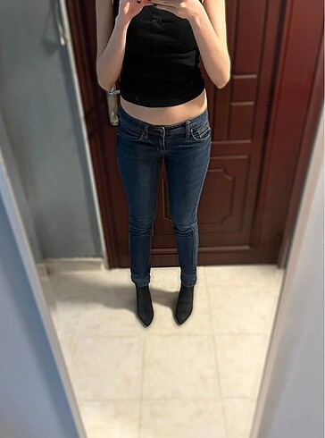Mango Vintage Alice Skinny Blue Jeans