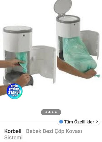 Bebek Bezi Atık Kutusu - Korbell - Görsel 6