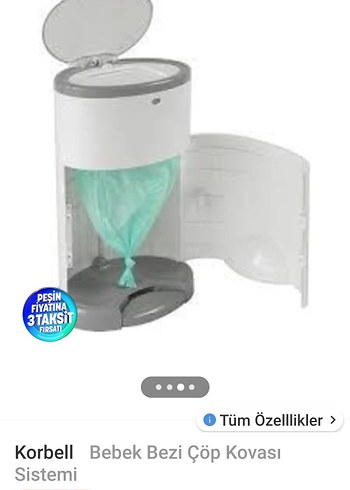 Bebek Bezi Atık Kutusu - Korbell - Görsel 7