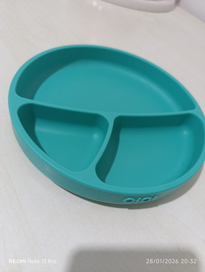 Turkuaz Bölmeli Çocuk Tabak Seti - Görsel 2