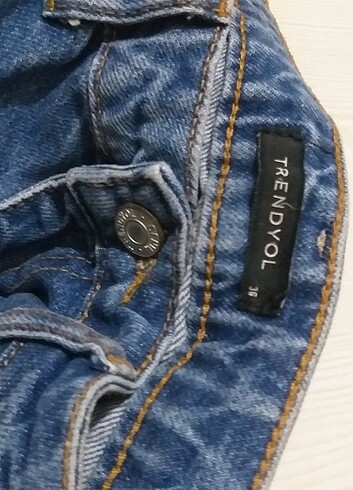 s Beden mavi Renk Trendyol yüksek bel bol paça kot jean pantolon