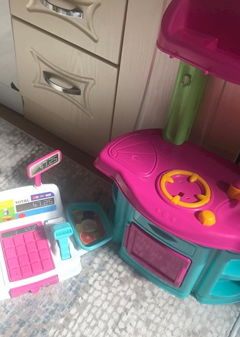Renkli Pembe Eğitici Mutfak Oyuncağı