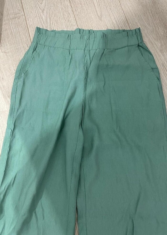 Yeşil kapri pantolon - Görsel 2