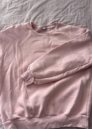 Pembe Rahat Kesim Kadın Sweatshirt - Görsel 2