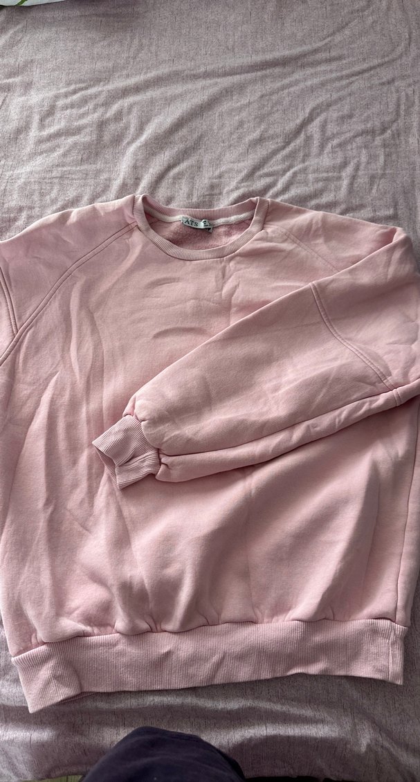 Pembe Rahat Kesim Kadın Sweatshirt - Görsel 2
