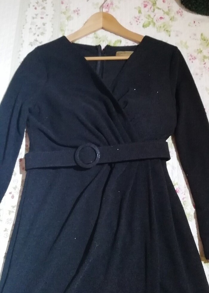 Simli uzun abiye elbise  - Görsel 2