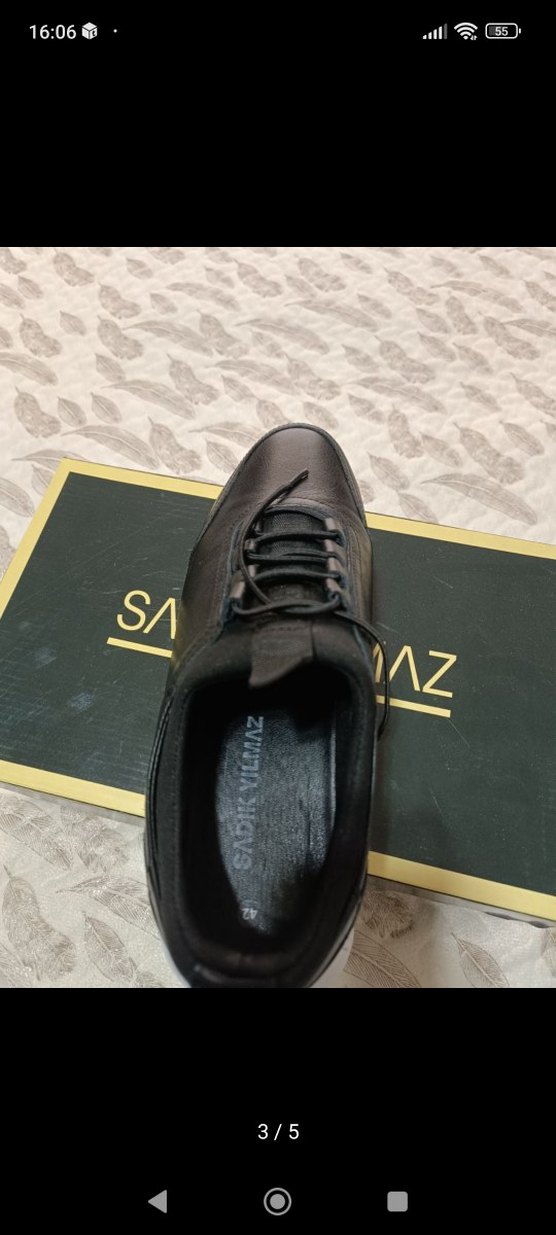 Siyah Bağcıklı Erkek Spor Ayakkabı Sadık Yılmaz 42 numara - Görsel 2