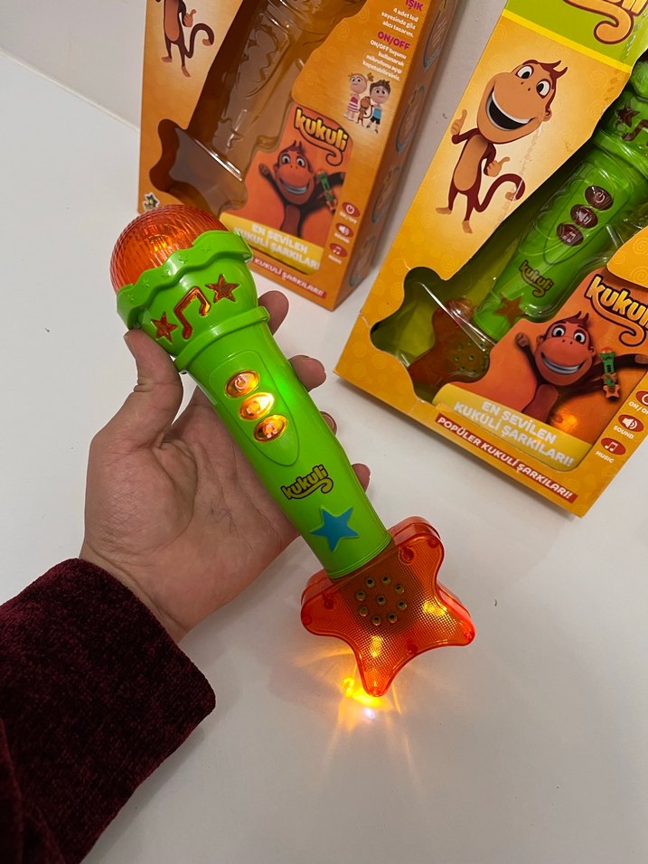 Renkli Kukuli Mikrofon Müzik Oyuncağı - Görsel 5