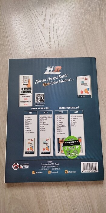  Beden 2023 Basım Hiç Kullanılmamış Hız Ve Renk Ayt Fizik Soru Bankası 