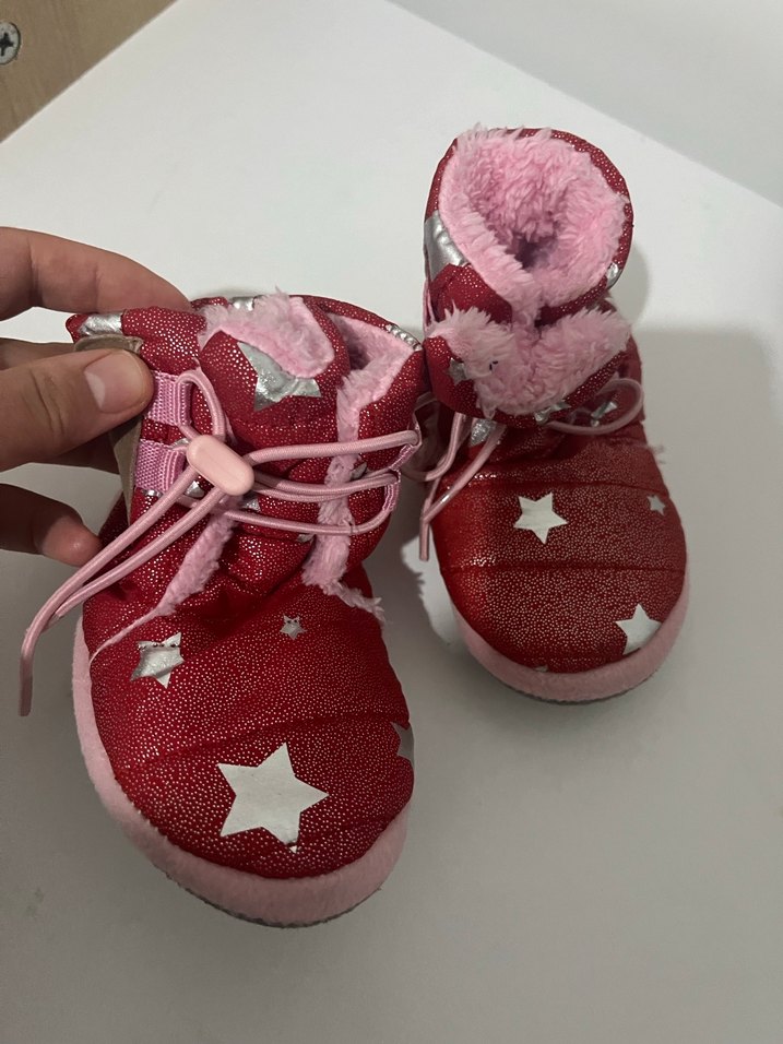 Kız Çocuk Pembe Kürklü Sıcak Ev Terliği - Görsel 4