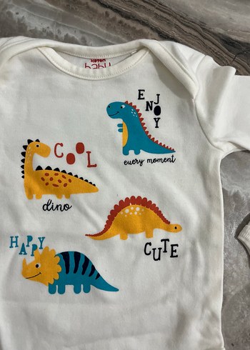 Uzun Kollu Renkli Baskılı Bebek Body - Görsel 4