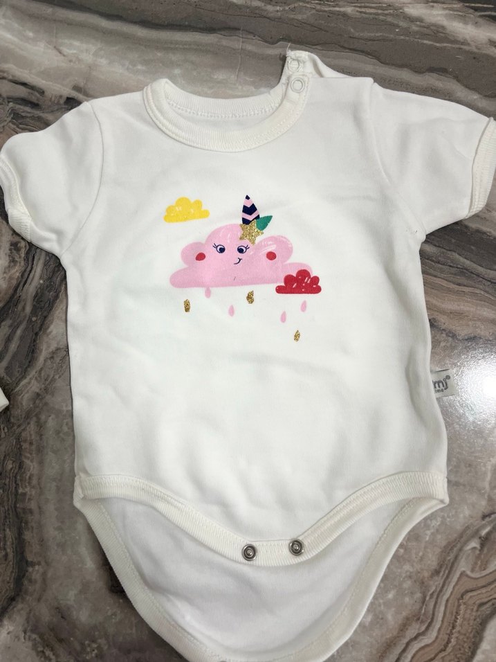 Uzun Kollu Renkli Baskılı Bebek Body - Görsel 3