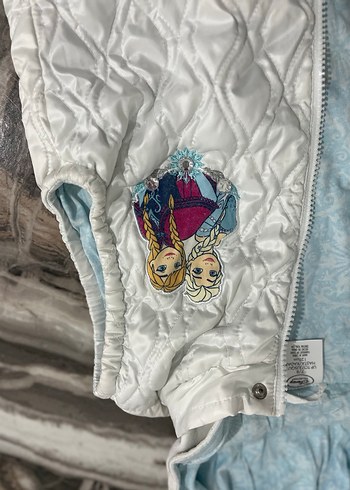 Kız Çocuk Nakışlı Beyaz Fermuarlı Yelek - Görsel 4