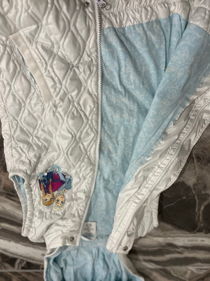 Kız Çocuk Nakışlı Beyaz Fermuarlı Yelek - Görsel 2