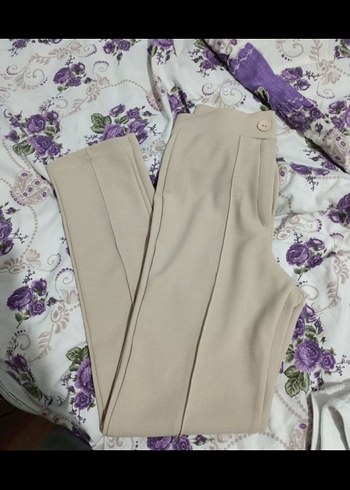Zara Zara Bej Kadın Kumaş Pantolon
