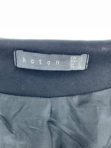 36 Beden siyah Renk Koton Trenchcoat %70 İndirimli.