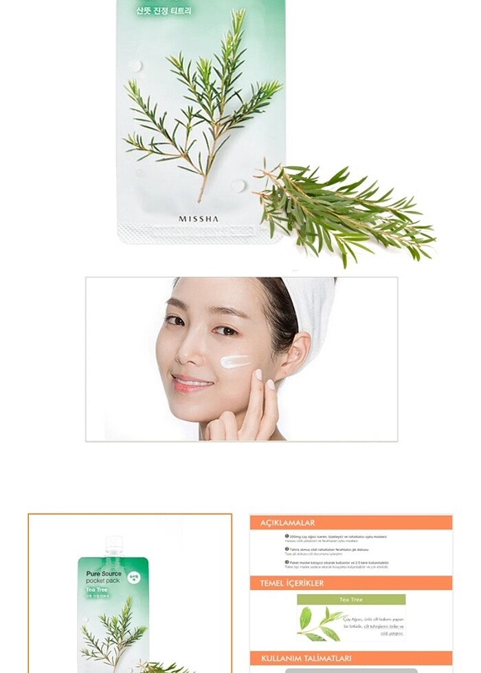 Missha uyku maskesi çay ağacı - Görsel 2