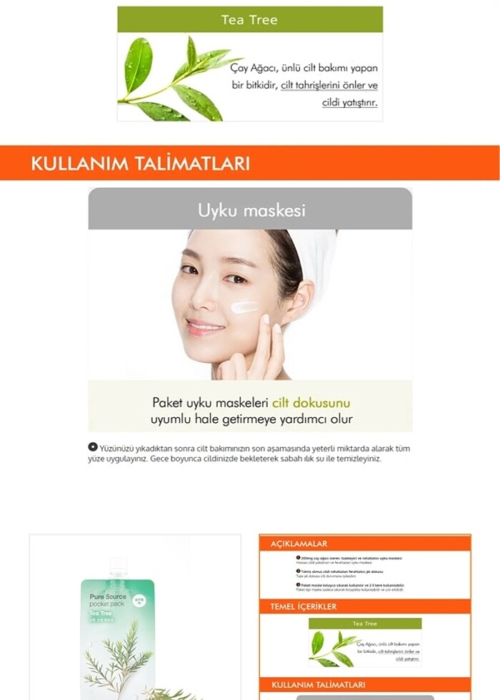 Missha uyku maskesi çay ağacı - Görsel 3