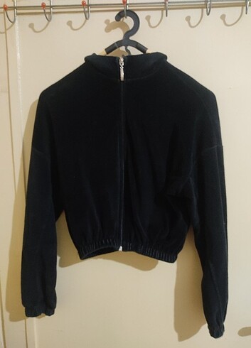 Bershka Süet crop hırka