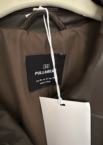 Kahverengi Deri Kemerli Kadın Ceket - Görsel 8